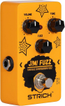 Strich Jimi Fuzz gitaros efektų pedalas, kompakti&scaron;kas mini fuzz elektrinei gitarai, klasikinis garsas, tikras apėjimas, reguliuojamas garsumo/tono/stiprinimo valdymas, oranžinis