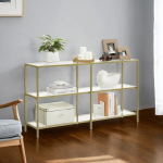 Konsolinis stalas 130x30x73 cm, Auksinis, Konsoollaud, VASAGLE LGT024A01, 130x30x73 cm, Kuldne