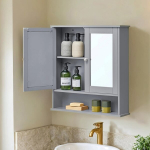 Veidrodinis spintelis, 13 x 56,5 x 58,5 cm, Pigeon Grey