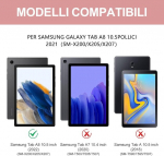 Samsung Galaxy Tab A8 klaviatūros dėklas su klaviatūra Galaxy Tab A8 10.5 colių itali&scaron;ka klaviatūros dėklo magnetinė nuimama Samsung Galaxy A8 Tab (sm-x200/x205/x207), &scaron;viesiai rožinė