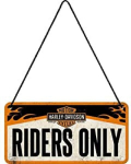 Nostalgic Art 28003 Harley Davidson Riders Only ženklas, 10 x 20 cm