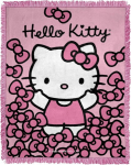 Northwest Hello Kitty austas žakardinis pledas 117 cm x 152 cm More Bows