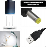 Yinettech usb 5 v į dc 12 v maitinimo kabelis dc 4.0 mm x 1.7 mm įtampos keitiklis step-up kabelis maitinimo adapterio kabelis mar&scaron;rutizatoriams modemams bluetooth garsiakalbiui juodas