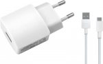 Huawei įkrovimo adapteris Hw-050200e02 + Huawei duomenų kabelis, skirtas Huawei Ascend P9 Lite / P8 / P7 / P6 / Lite / Mini / Mate 8 / Mate 7 / Mate S kelioniniam įkrovikliui 2a, baltas, Micro Usb (netinka P9)