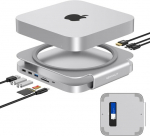 Gewokliy mac mini studio dokas ir stovas, usb c &scaron;akotuvas su ssd dėklu nvme/sata m.2, 4k hdmi adapteris 10 gbps usb a/c prievadas, tf/sd kortelių skaitytuvas, mac mini &scaron;akotuvas, skirtas mac mini m1/m2 ir mac studio