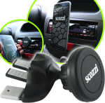 Scozzi&reg; 360&deg; universalus automobilinis magnetinis telefono laikiklis į cd grotuvo lizdą, juodas (modelis cd slot magnet)