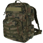 Turistinis kuprinė Grizzly 65L, Texar, atspari vandeniui, atsegama nugarėlė su kilimėlio (karimatos) funkcija, su angomis vandens gėrimo sistemai (camelback), PL Camo / Wz.93 kamufliažas