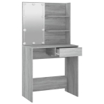 Kosmetinis staliukas，Makiažo stalas su LED, pilkas ąžuolo, 74,5x40x141cm CFE2324925
