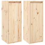 Sieninės spintelės, 2vnt., 30x30x80cm, pu&scaron;ies medienos masyvas CFE548160