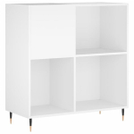Vinilinių plok&scaron;telių spintelė, balta, 84,5x38x89cm, mediena CFE575834