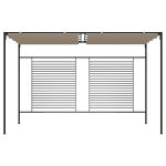 Pavėsinė su įtraukiamu stogu, taupe spalvos, 3x4x2,3m, 180g/m&sup2; CFE38419