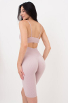 Besiūlės dviratininkės i&scaron; rievuoto audinio su push-up efektu TRACKS RIB SHAPE Giulia, spalva burnished lilac, S/M