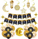 Eid Mubarak dekoracijos, kabančios dekoracijos, &scaron;ventinis reklaminis skydelis, Ramadano festivalio dekoracija, islamo, musulmonų