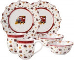 Villeroy & Boch Toy's Delight jubiliejinis pusryčių rinkinys Garvežys, 6 dalių