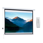 HOMCOM 4:3 projektoriaus ekranas Elektrinis 171 x 130 cm projekcinis ekranas su nuotolinio valdymo pulteliu Kino ekranas namų kinui ir pristatymams Baltas, Balta
