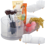 Casket cosmetics organiser jewellery brush holder swivel brush holder