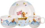 Vaiki&scaron;kų indų rinkinys Villeroy & Boch Happy as a Bear, 3 dalių porcelianas, įvairiaspalvis