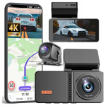 Save A4 automobilio vaizdo registratorius, 4k+2k, su galine kamera, WiFi, GPS, 3.2" ekranas