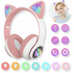 Happy people andy bevielės bluetooth ausinės mergaitėms, &scaron;viečiančios, rožinė