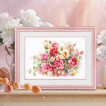 Siuvinėjimo rinkinys Magic Needle "Basket with Roses" 70-19