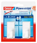 Tesa kabliukai PowerStrips Large Classic balti 2 vnt.