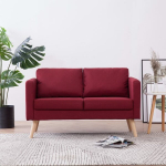 Dvivietė sofa, vyno raudonos spalvos, audinys