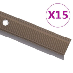 Profiliai laiptams, 15vnt., rudi, 90cm, aliuminis, l formos