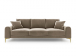 Keturvietė sofa Mazzini Sofas Madara, smėlio/auksinės spalvos