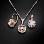 Papuo&scaron;alų rinkinys moterims DiamondSky Glory II (Rose Gold) su Swarovski kristalais