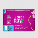 Naktiniai paketai su anijonų juostele Gentle Day 8 vnt., 290 mm