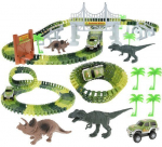 Dinozaurų trasa su ma&scaron;inėle 153 detalės