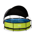 Karkasinis baseinas su filtru ir stogeliu Exit Lime &oslash;300x76 cm, žalias