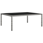 Lauko valgomojo stalas, 200x150x74 cm, pilkas