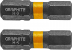Graphite smūginis antgalis Hex6 25mm S2 plienas, 2 vnt.