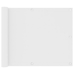 Balkono pertvara vidaXL 75x500 cm, balta