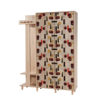 Prie&scaron;kambario komplektas Kalune Design 869(VI), tamsiai raudonas/ąžuolo spalvos