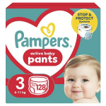 Sauskelnės-kelnaitės PAMPERS Pants, Mega Pack, 3 dydis, 128 vnt.