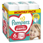 Sauskelnės-kelnaitės PAMPERS Active Baby Pants, Monthly Saving Box, 6 dydis, 132 vnt.