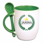 Puodelis su &scaron;auk&scaron;teliu Janina