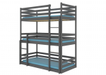 Vaiki&scaron;ka lova ADRK Furniture Tedro 200x90, tamsiai pilka