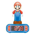 SUPER MARIO Night Light Alarm Clock Children's Room with Sound Effects