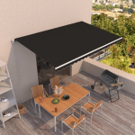 Automatinė i&scaron;traukiama markizė VidaXL 500x350 cm pilka