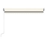 Automatinė markizė su led/vėjo jutikliu VidaXL 450x300 cm, ruda
