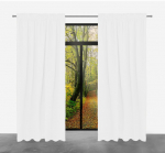 Paruo&scaron;tos užtemdytos užuolaidos ARCTIC ant juostos, 140x250, ZART-11 Baltos