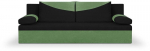 Trivietė sofa Bellezza Polo, juoda/žalia