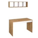 Ra&scaron;omasis stalas Kalune Design Ertel, rudas/baltas