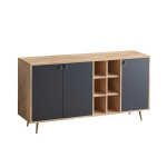 Komoda Kalune Design Veit, juoda/ruda
