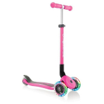 Vaiki&scaron;kas paspirtukas Globber Primo Foldable Lights Deep Pink