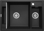 Deante granitinė virtuvinė plautuvė su magnetais Deante Magnetic ZRM G503, Metallic graphite