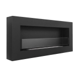 Pakabinamas biožidinys Bioheat BOX 900x400 TUV Black su stiklu